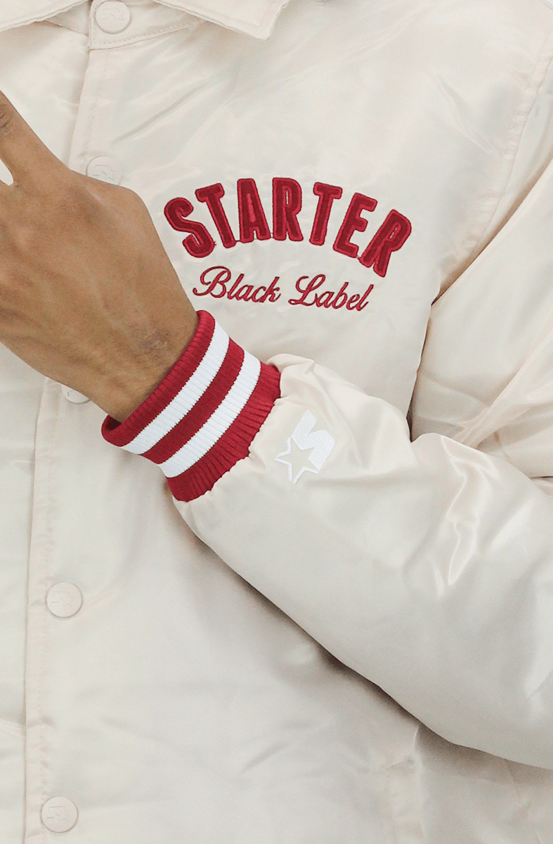 JAQUETA STARTER BLACK LABEL ESTOFADA BEGE - NewSkull