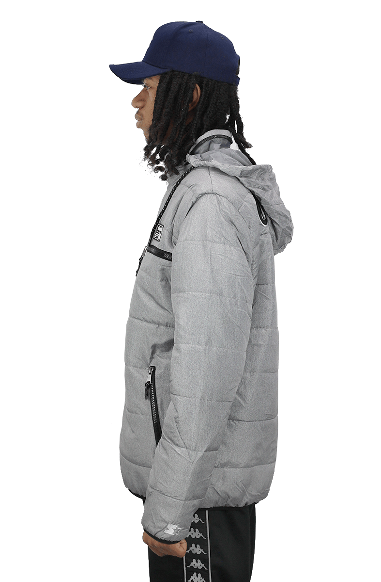 JAQUETA STARTER COMPTON CAPUZ ESTOFADA CINZA - NewSkull