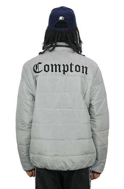 JAQUETA STARTER COMPTON CAPUZ ESTOFADA CINZA - NewSkull