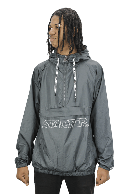 Jaqueta Starter Corta Vento Anorak Cinza - NewSkull