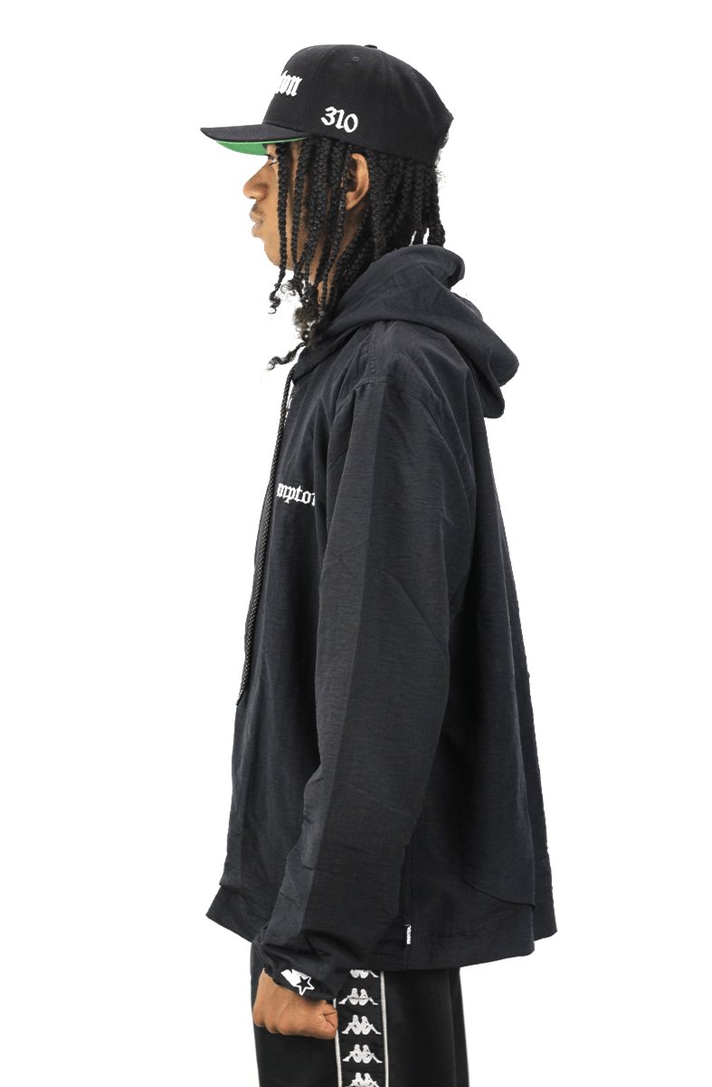 Jaqueta Starter Corta Vento Compton Capuz Preto - NewSkull