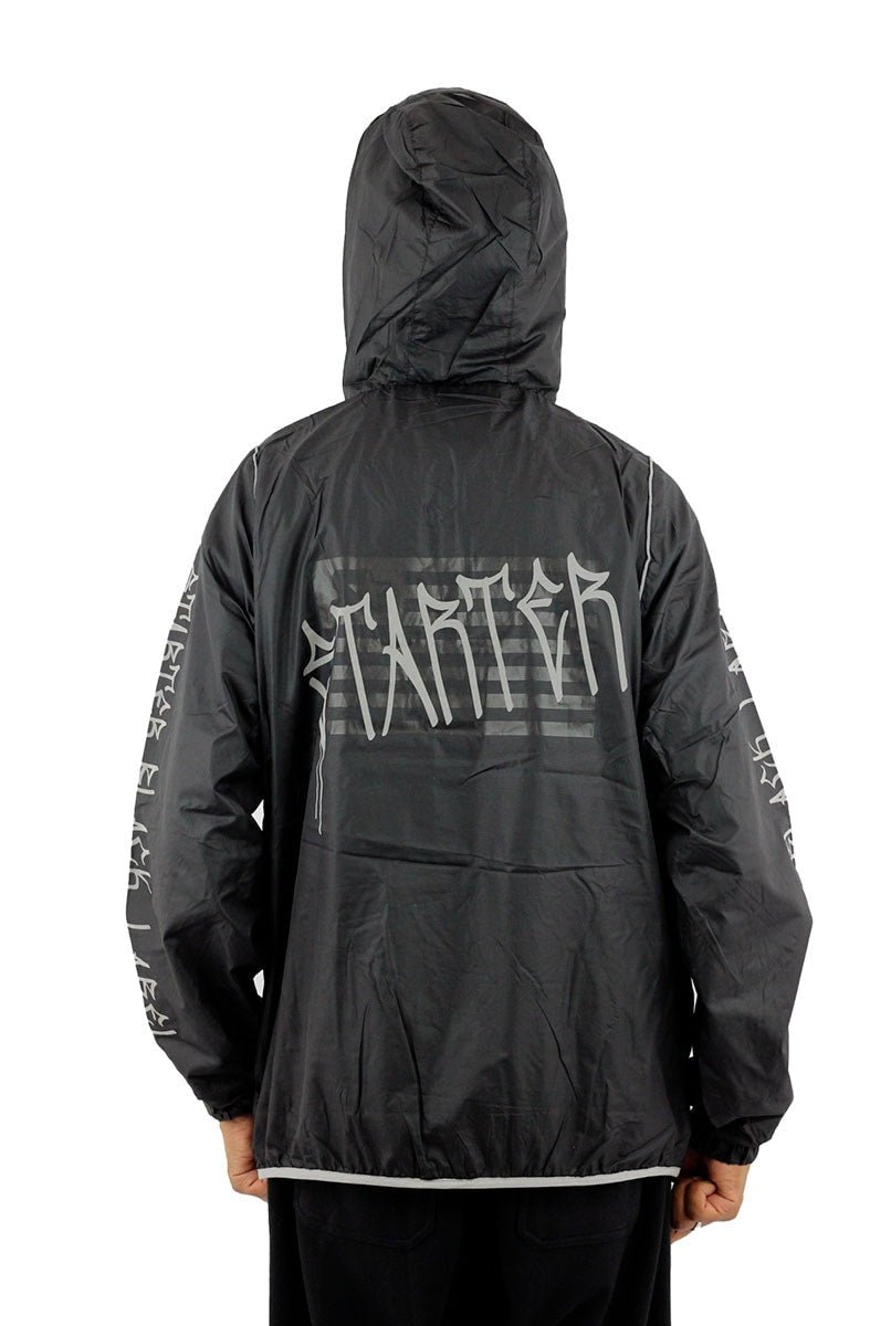 Jaqueta Starter Corta Vento Pixo Refletiva Preta/Cinza - NewSkull