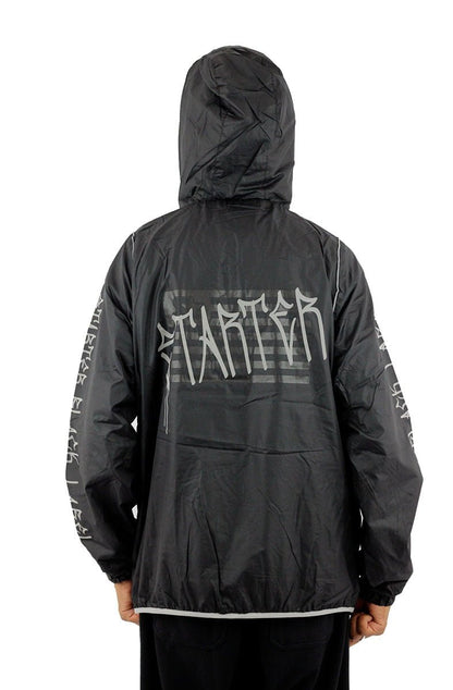 Jaqueta Starter Corta Vento Pixo Refletiva Preta/Cinza - NewSkull
