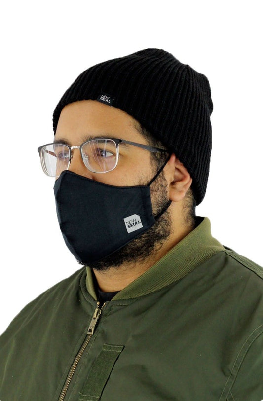 Mascara NewSkull Refletiva Neoprene Dupla Preta - NewSkull