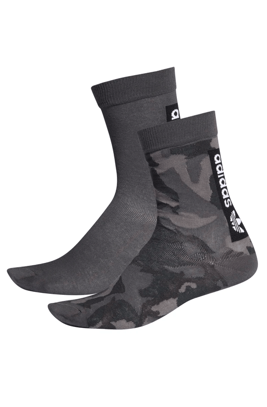 Meia Adidas Camo Crew 2 Pares Cinza - NewSkull