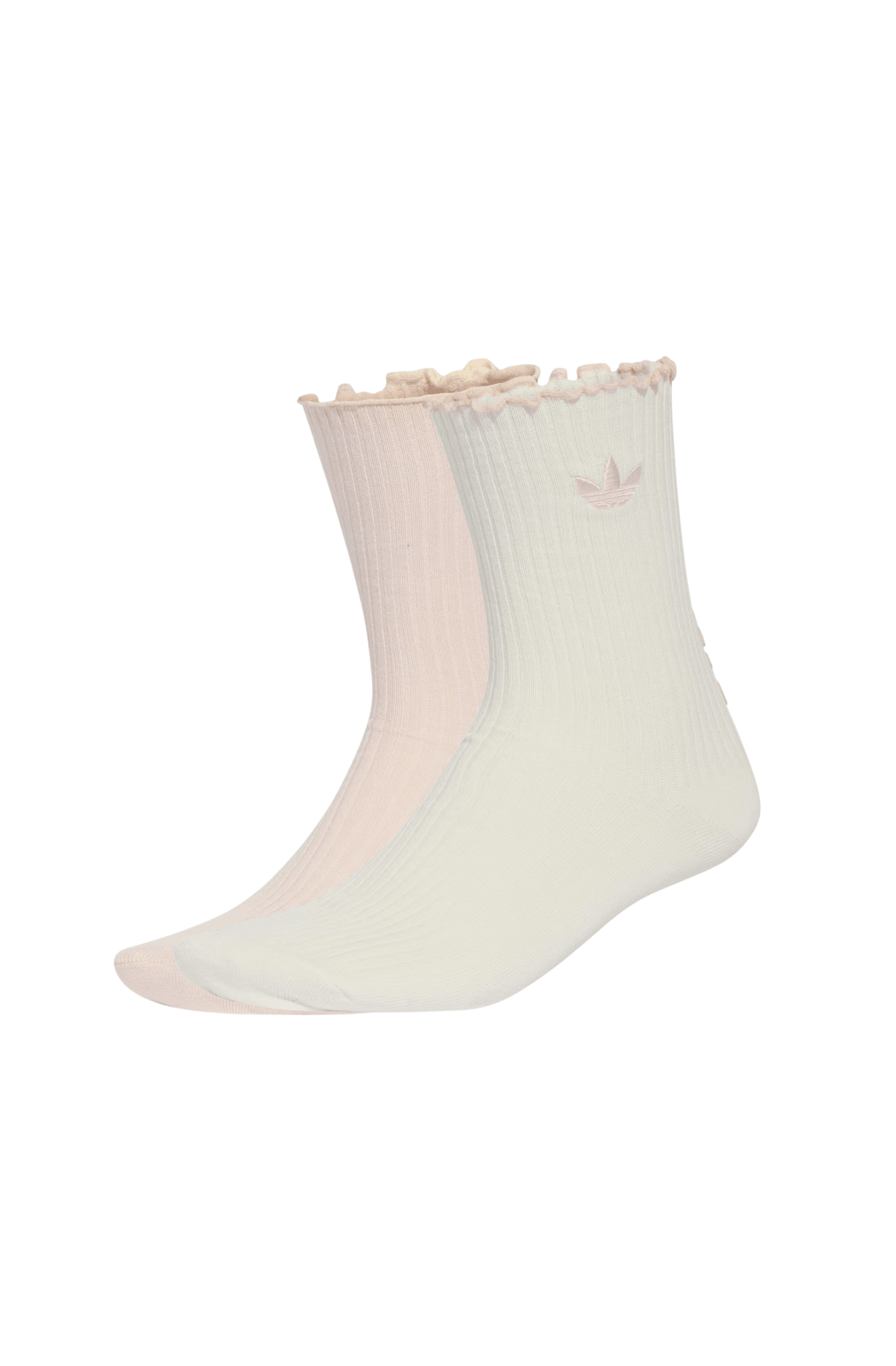 Meia Adidas Ruffle Crew 2 Pares Off-White - NewSkull