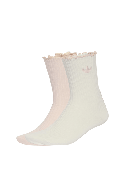 Meia Adidas Ruffle Crew 2 Pares Off-White - NewSkull
