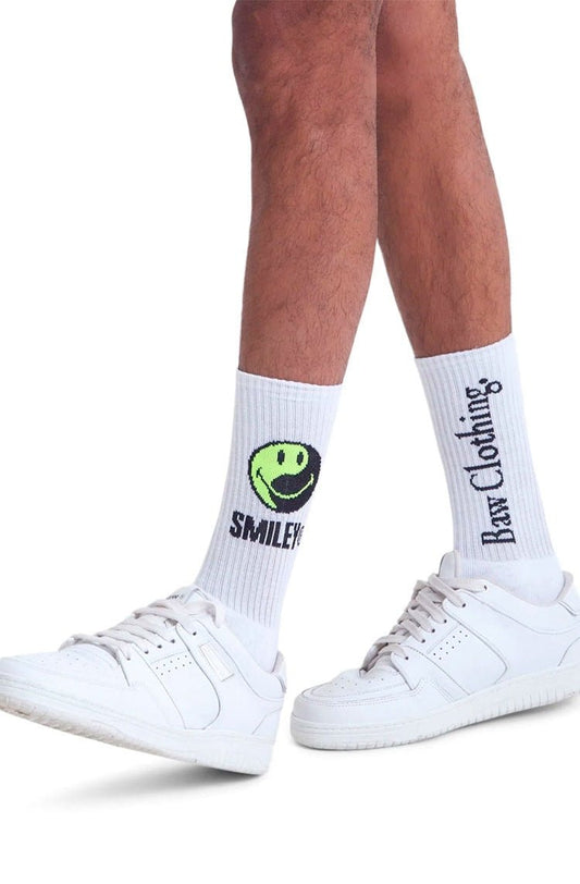 Meia Baw Smilet Ying Yang Branco - NewSkull