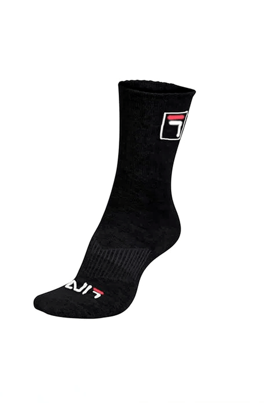 Meia Fila Kit 3 Pares Cano Alto Preto/Branco - NewSkull