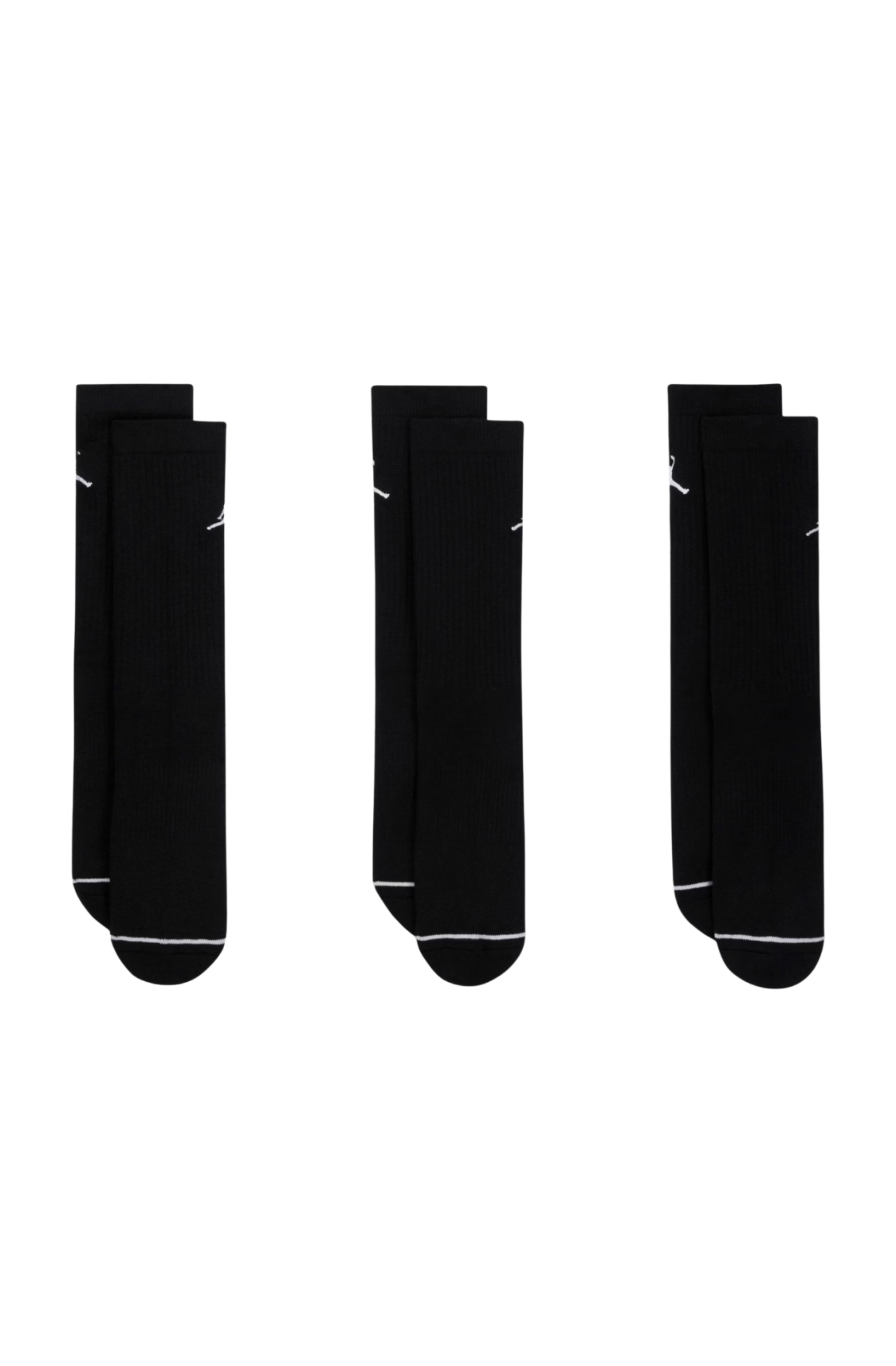 Meia Jordan Everyday Crew 3 Pares Unissex Preto - NewSkull