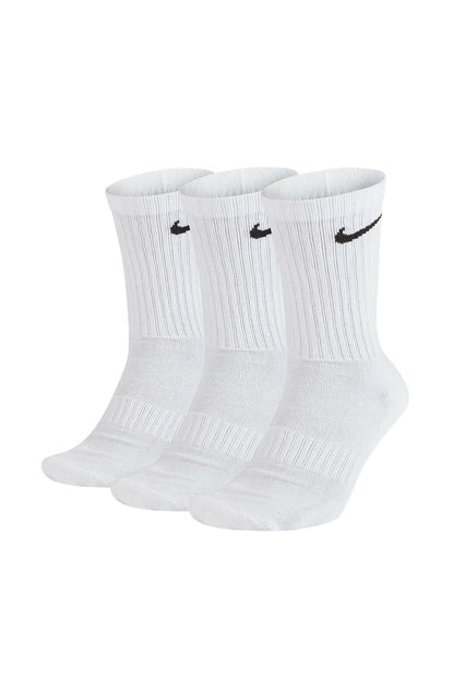 Meia Nike Cano Alto Everyday Cushion Crew (3 pares) Branca - NewSkull