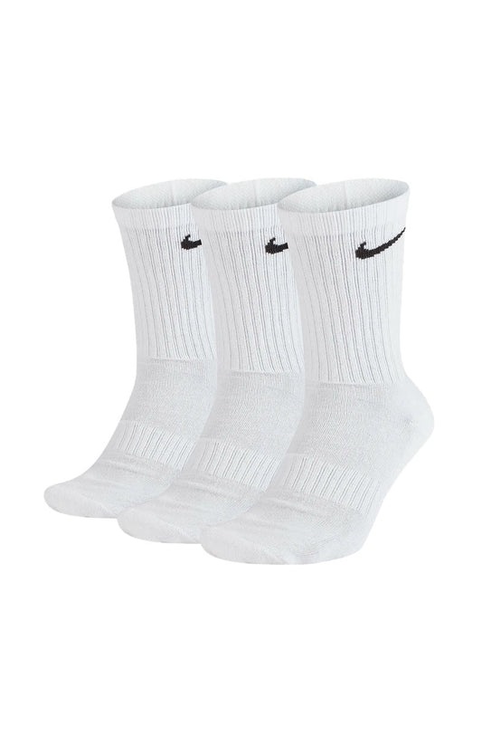 Meia Nike Cano Alto Everyday Cushion Crew (3 pares) Branca - NewSkull