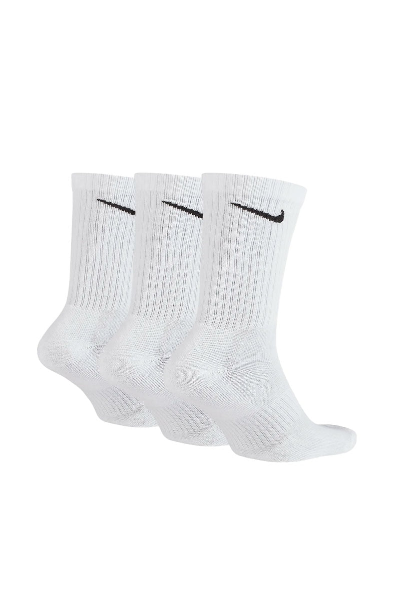 Meia Nike Cano Alto Everyday Cushion Crew (3 pares) Branca - NewSkull