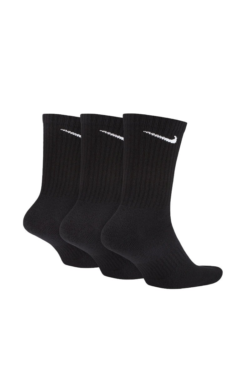 Meia Nike Cano Alto Everyday Cushion Crew (3 pares) Preta - NewSkull