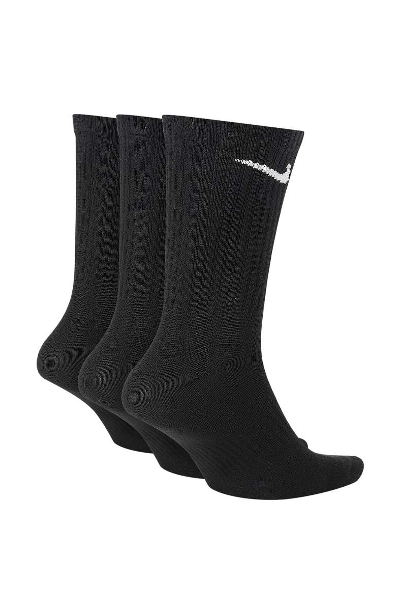 Meia Nike Cano Alto Everyday Cushion Pacote C/ 3 Pares Preto/Branco - NewSkull
