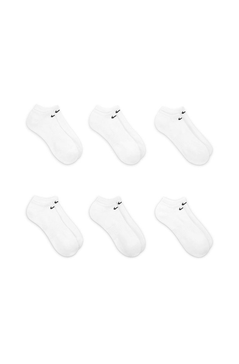 Meia Nike Everyday Cushioned (6 Pares) Masculina Branco/Preto - NewSkull
