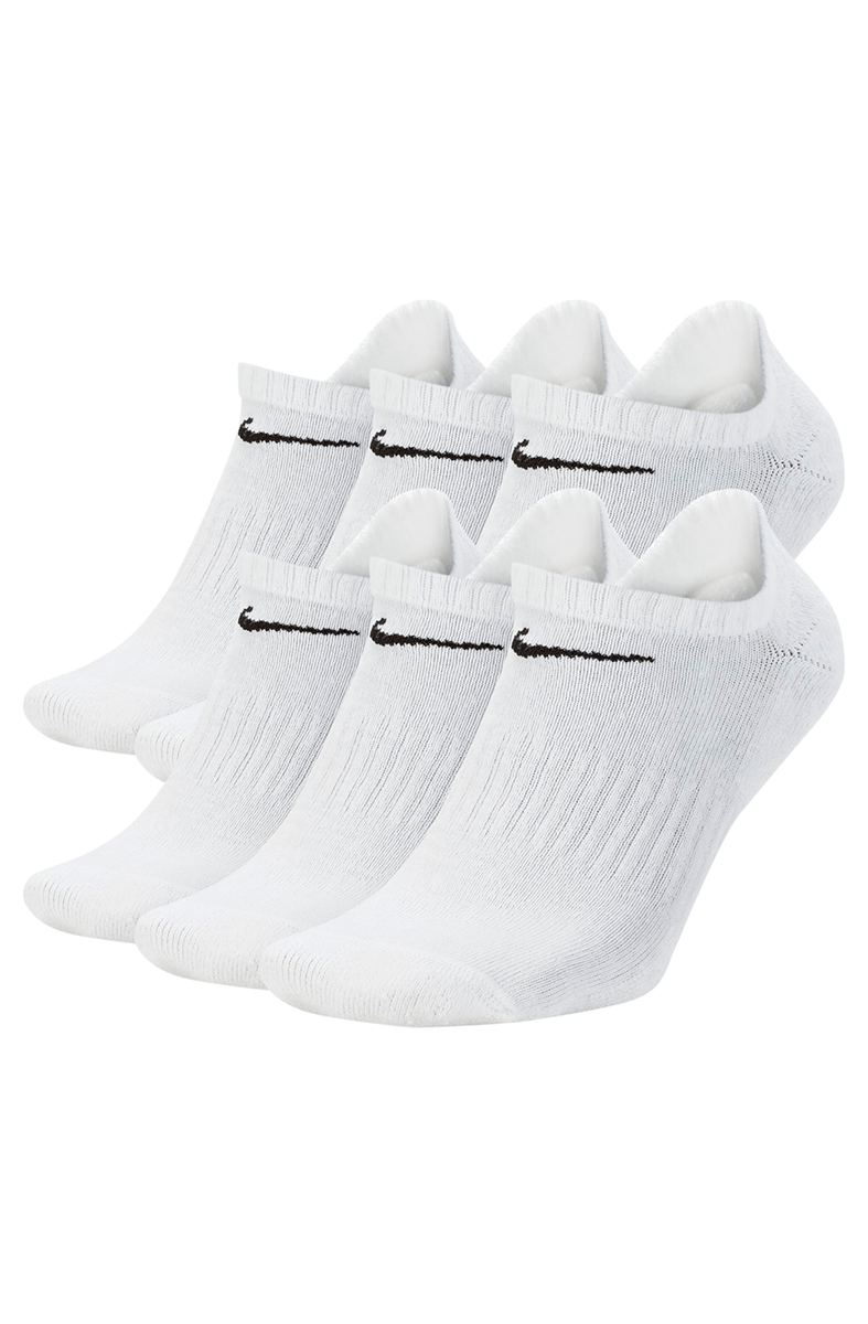 Meia Nike Everyday Cushioned (6 Pares) Masculina Branco/Preto - NewSkull