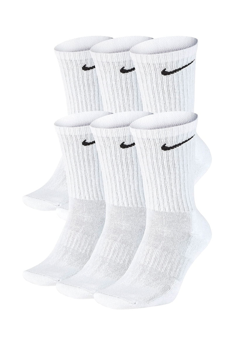 Meia Nike Everyday Cushioned Kit 6 Pares Branca/Preto - NewSkull