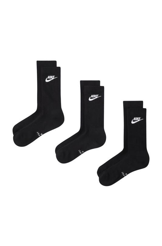 Meia Nike Everyday Elevate 3 Pares Unissex Preto - NewSkull