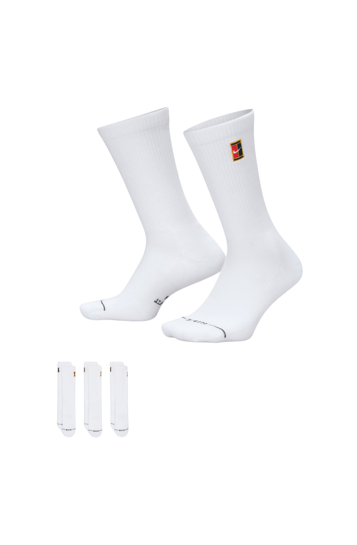 Meia Nike Everyday Elevate Tennis 3 Pares Unissex Branco - NewSkull