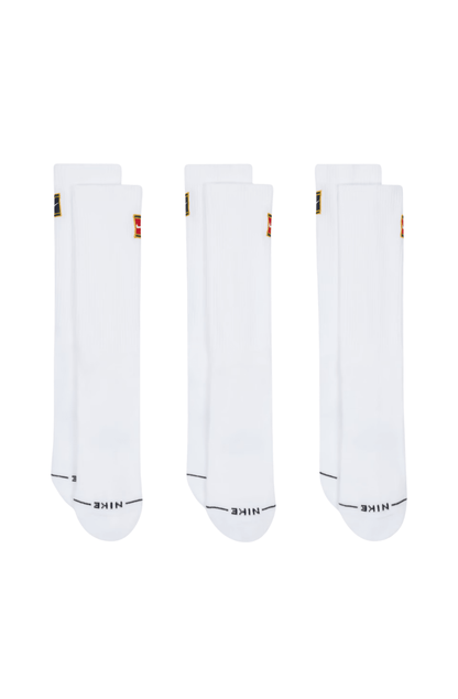 Meia Nike Everyday Elevate Tennis 3 Pares Unissex Branco - NewSkull