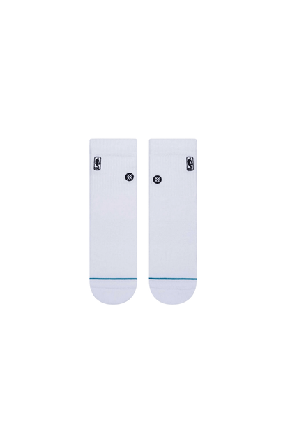 Meia Stance NBA Logoman ST QTR Branco - NewSkull