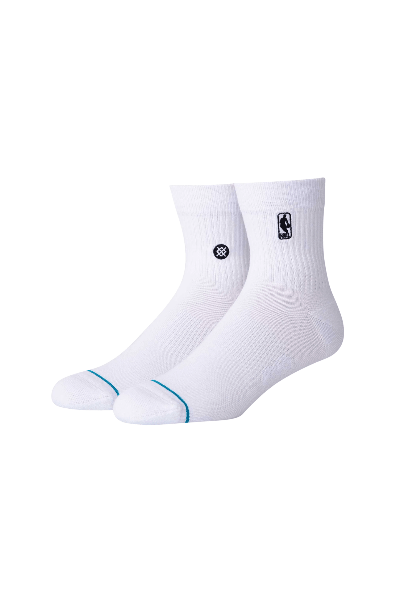 Meia Stance NBA Logoman ST QTR Branco - NewSkull