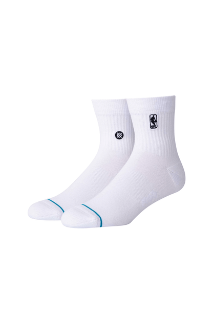 Meia Stance NBA Logoman ST QTR Branco - NewSkull