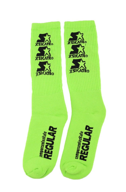 Meia Starter Cano Alto 100% Skate Verde - NewSkull