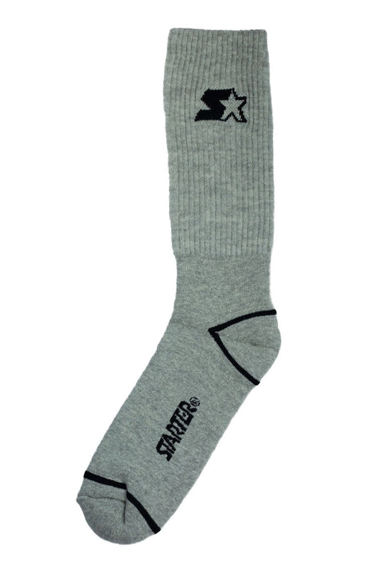 Meia Starter Logo Cano Alto Cinza/Preta - NewSkull