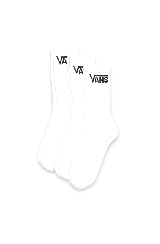 Meia Vans Class Crew 3 Pares Branco - NewSkull