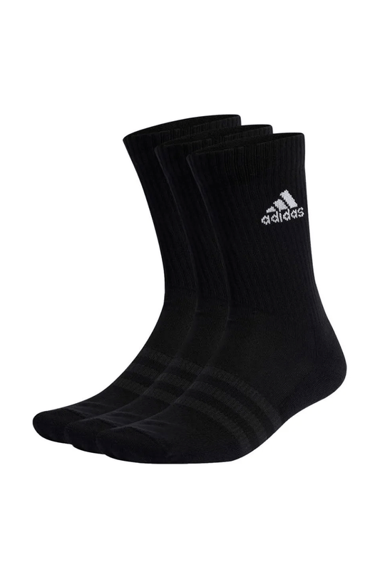 Meias Adidas Amortecidas Cano Alto 3 Pares Preto - NewSkull