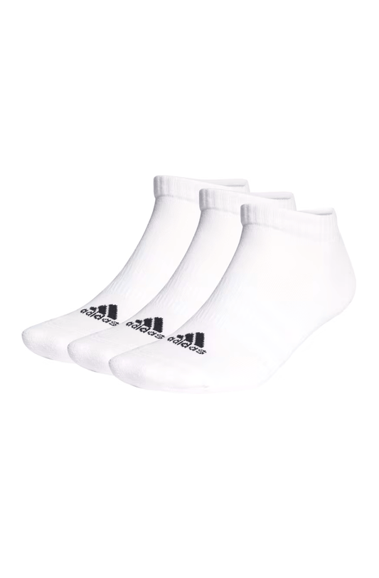 Meias Adidas Amortecidas Cano Baixo 3 Pares Branco - NewSkull