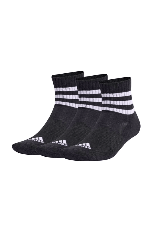 Meias Adidas Cano Baixo Cushioned 3 Pares Preto - NewSkull