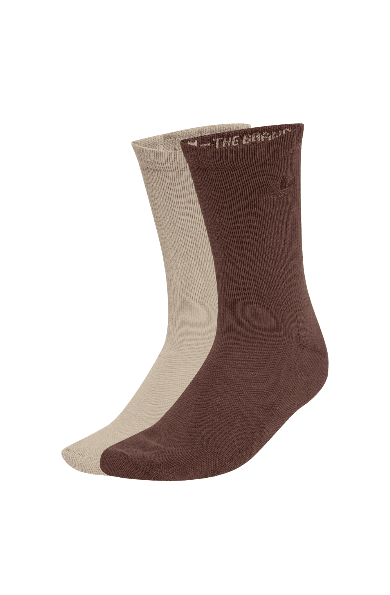 Meias Adidas Cano Médio Two Toned 2 Pares Marrom/Bege - NewSkull