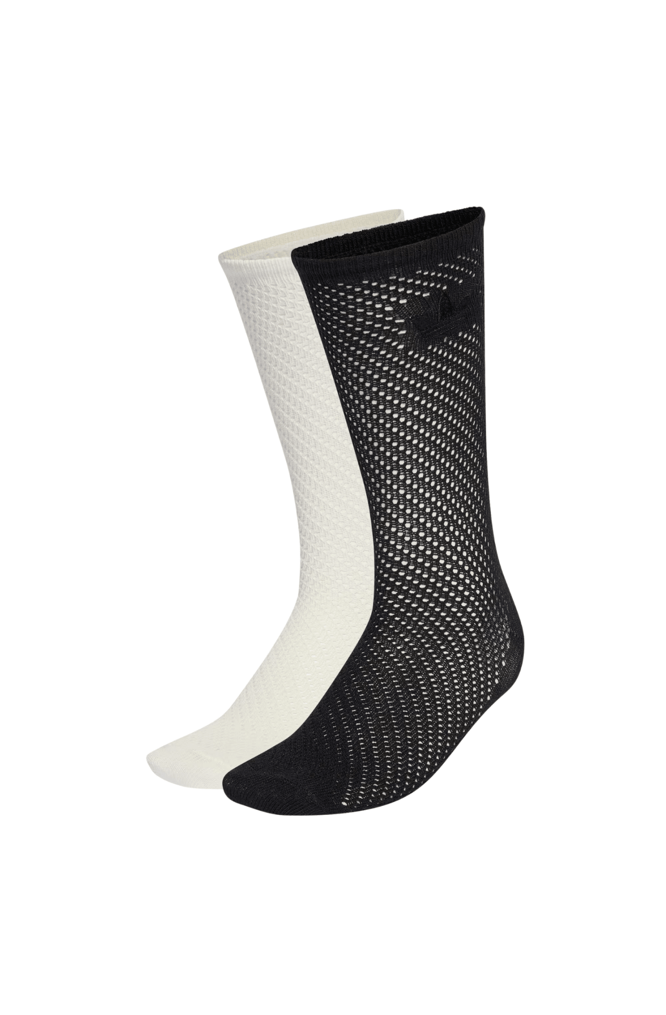 Meias Adidas Crochet 2 Pares Branco/Preto - NewSkull