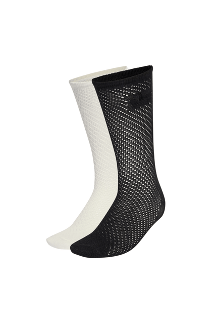 Meias Adidas Crochet 2 Pares Branco/Preto - NewSkull