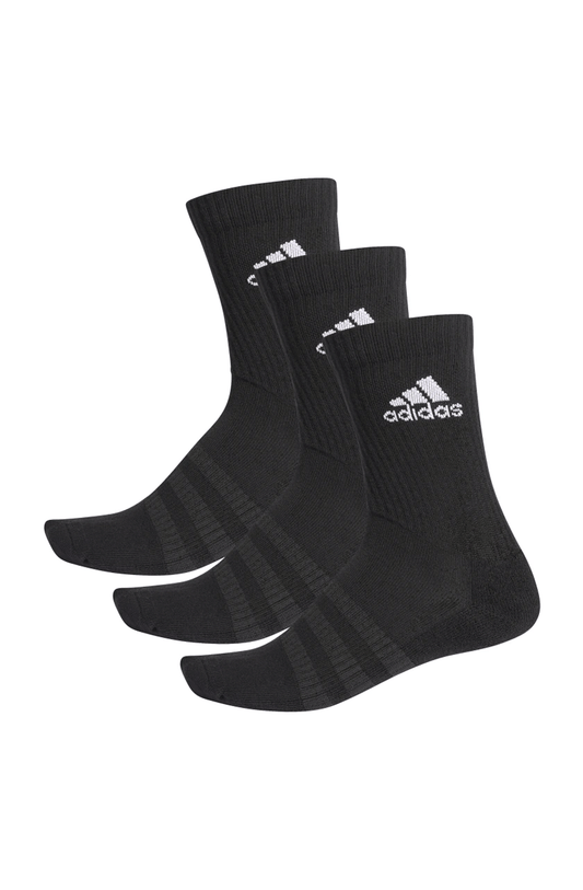 Meias Adidas Cushioned Crew 3 Pares (unissex) Preto/Branco - NewSkull