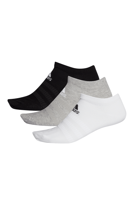 Meias Adidas Low - Cut 3 Pares Unissex Preta/Branca/Cinza - NewSkull
