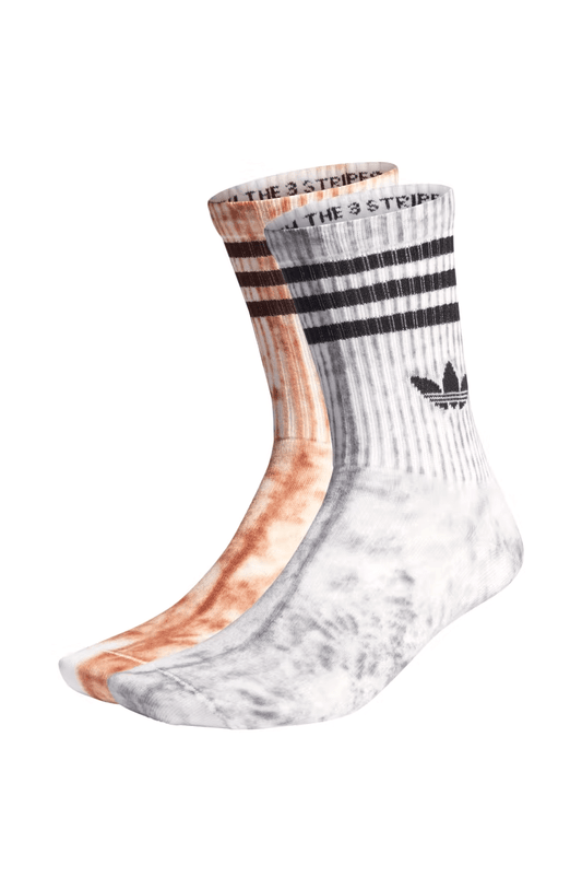 Meias Adidas Tie Dye 2 Pares Cinza/Bege - NewSkull