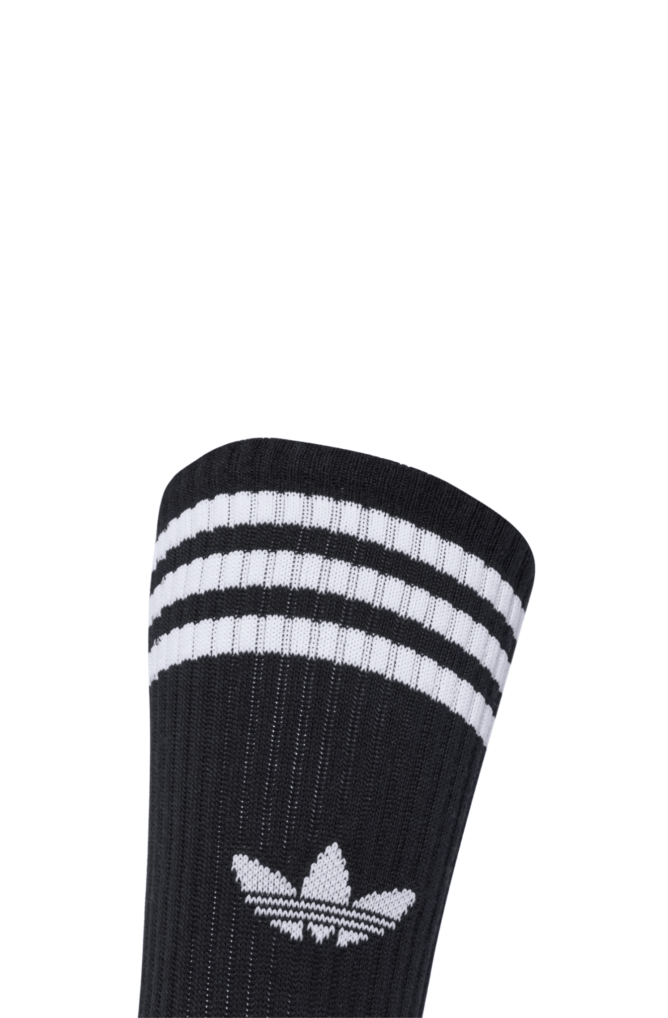 Meias Adidas Trefoil 3 Pares High Crew Preto - NewSkull