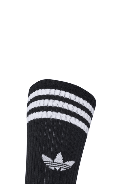 Meias Adidas Trefoil 3 Pares High Crew Preto - NewSkull