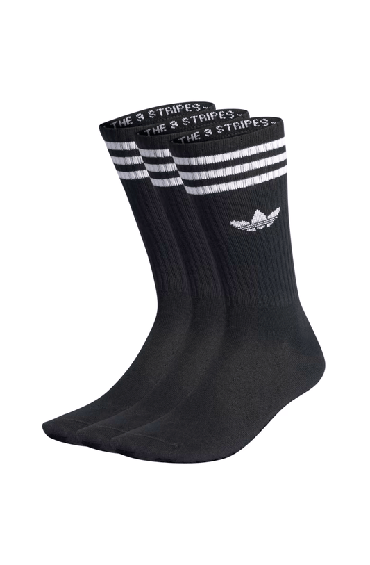 Meias Adidas Trefoil 3 Pares Preto - NewSkull