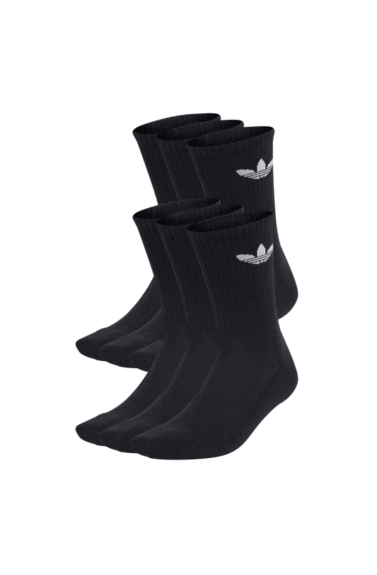 Meias Adidas Trefoil 6 Pares Preto - NewSkull