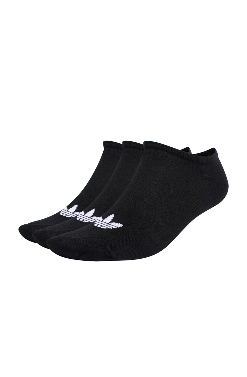 Meias Adidas Trefoil Soquete 3 Pares Preto - NewSkull