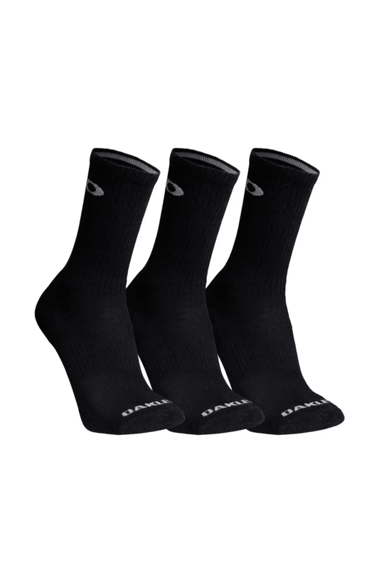 Meias Oakley Essential Crew Sock 3 Pares Preto - NewSkull