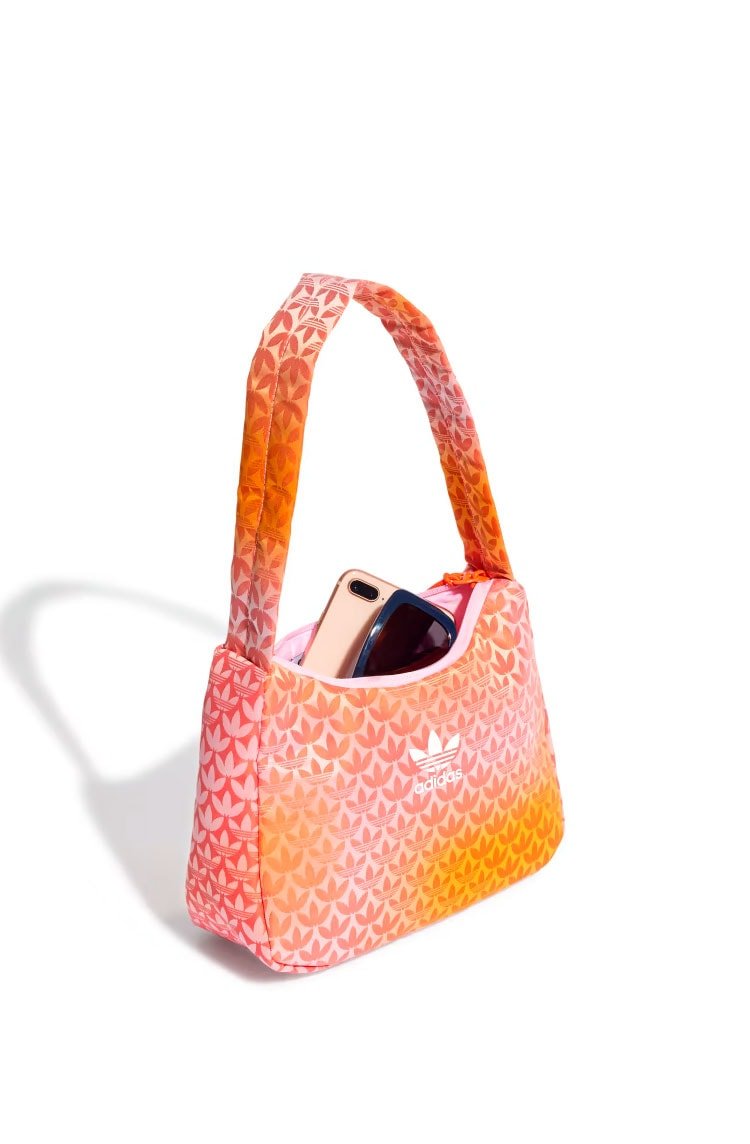 Minibolsa Adidas Ombro Jacquard Trefoil Monogram Laranja/Amarelo - NewSkull