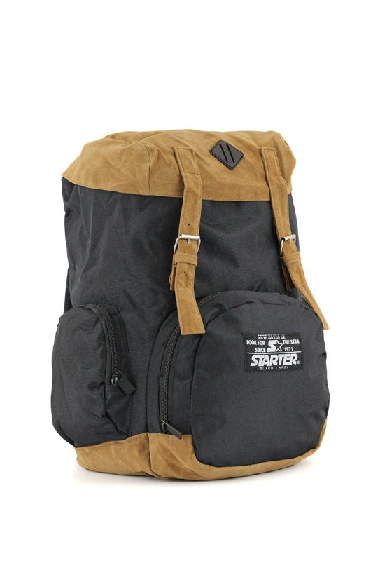 Mochila STARTER Folk Preta/Marrom - NewSkull