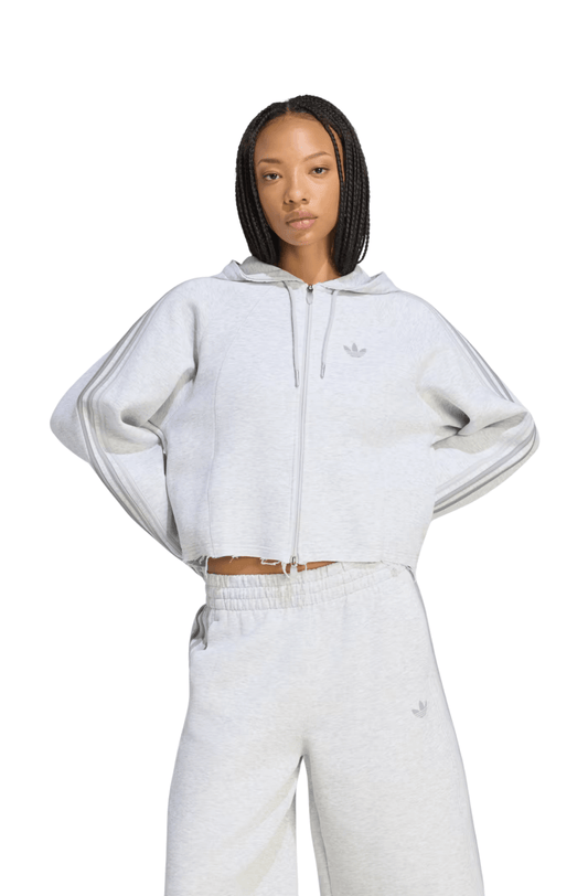 Moletom Adidas 2.0 SST Cropped Hoody Cinza Claro - NewSkull