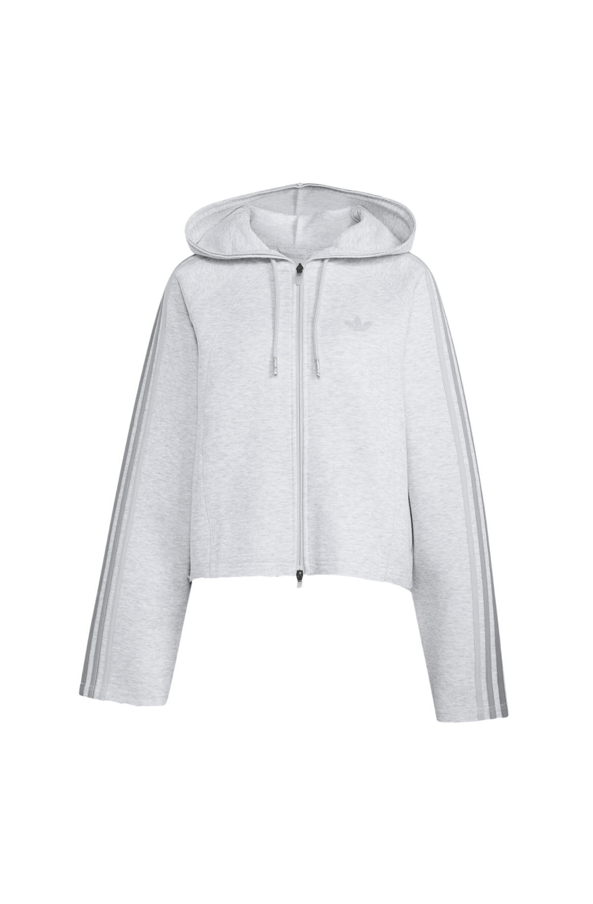 Moletom Adidas 2.0 SST Cropped Hoody Cinza Claro - NewSkull